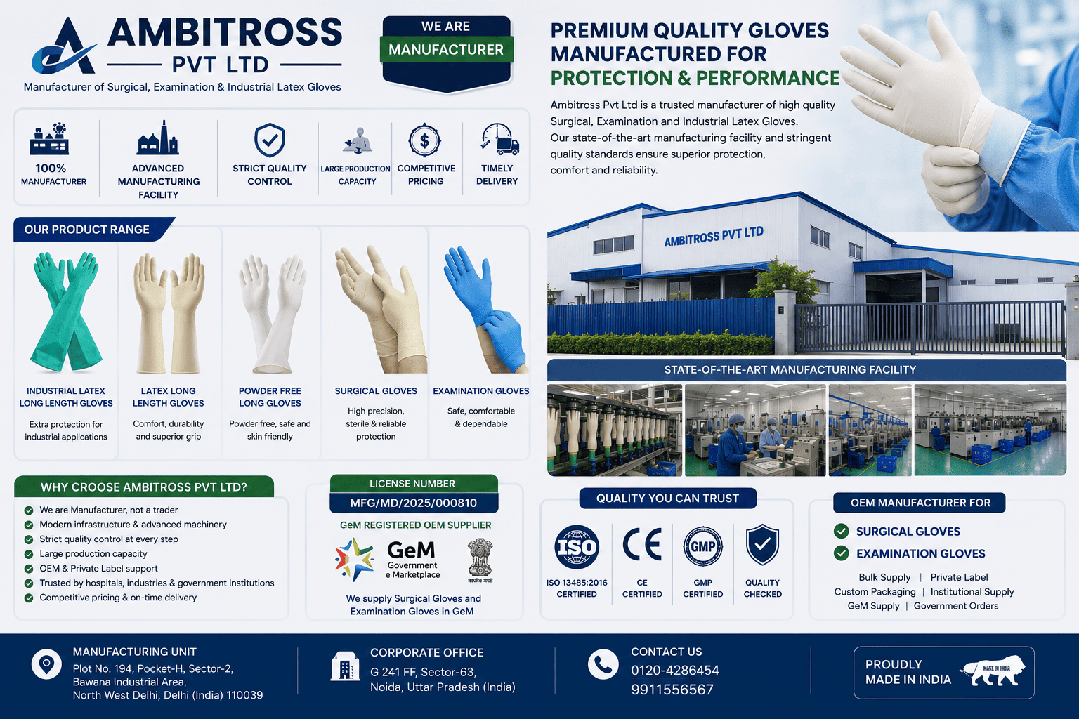 Gem portal OEM Manufacturer of Surgical, Examination & Industrial Gloves in noida Delhi GHAZIABDindia (1)